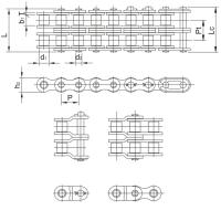 Цепь приводная роликовая двухрядная PHC 240-2X5MTR SKF